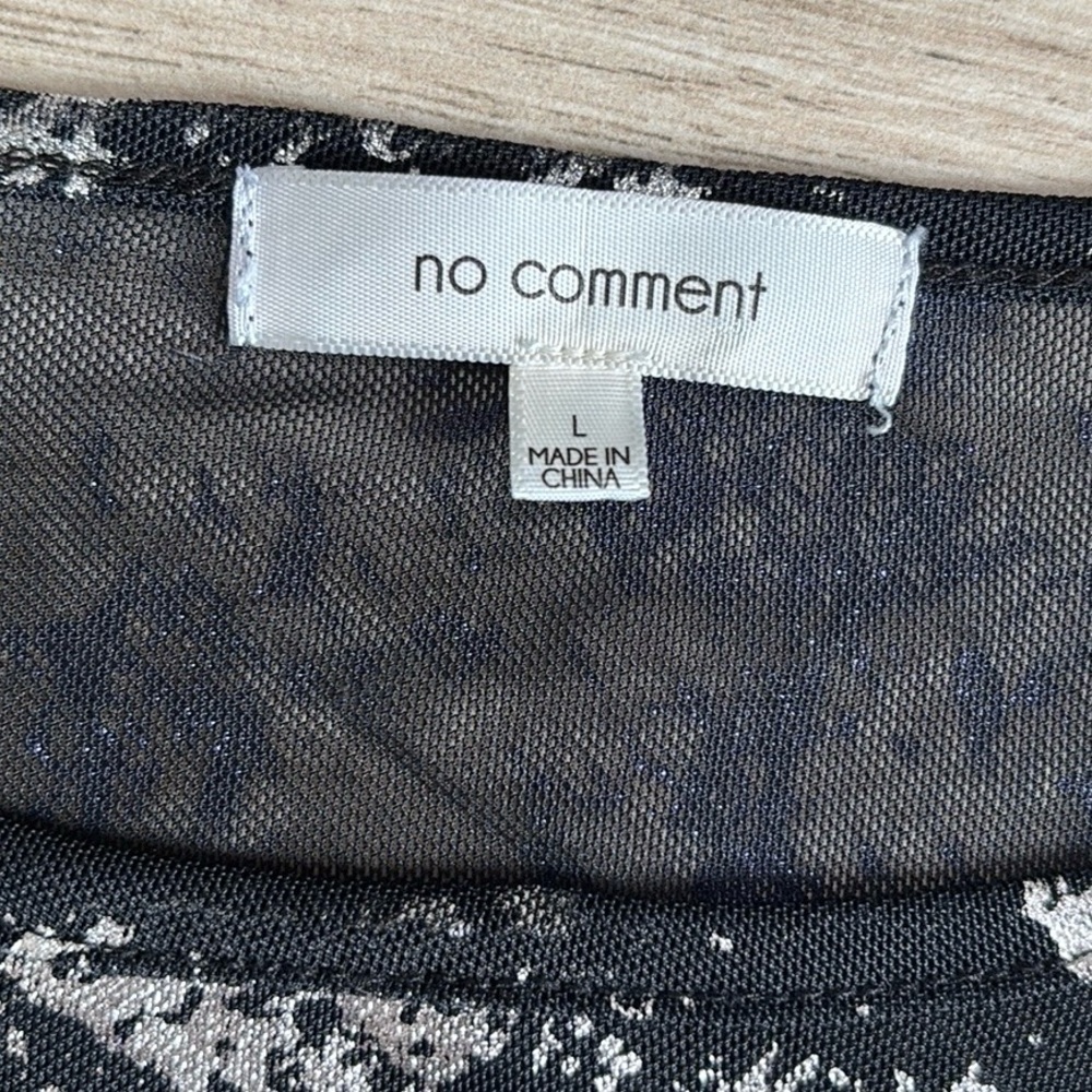 No Comment Floral Black and White Midi Dress Large - Picture 2 of 5
